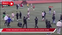 Futbol maçındaki kavgayı polis havaya ateş açarak ayırdı