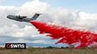 Jaw-dropping pictures show firefighting airplane prototype dropping 20,000 litres of retardant