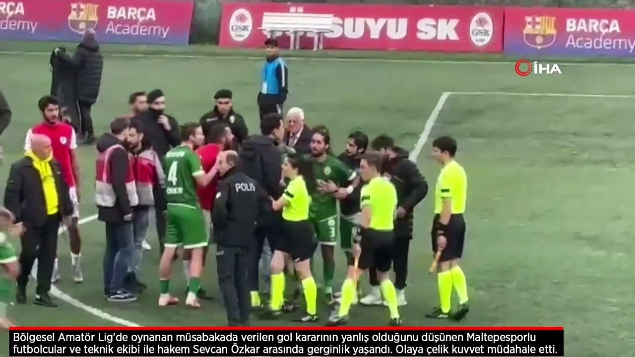 Bölgesel Amatör Lig'de olaylı maç! Polis olaya müdahale etti