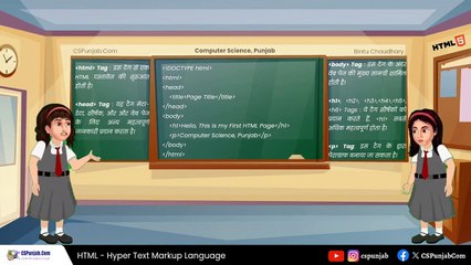 What is HTML in Hindi & Punjabi by Sonia & Jagveer | 10th Class | PSEB, Mohali - CSPunjab.Com
