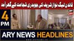 ARY News 4 PM Headlines 6th December 2023 | Nawaz Sharif reaches Chaudhry Shujaat's house
