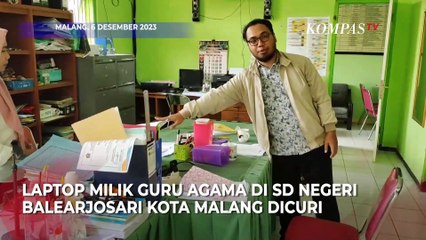 Ditinggal ke Kelas, Laptop Guru Agama Disikat Maling Aksinya Terekam CCTV