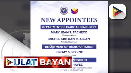 PCO, inanunsiyo ang mga bagong opisyal na naitalaga sa ilalim ng DTI, DOTr, at OP