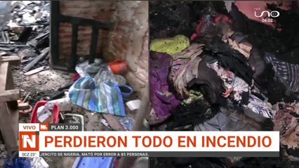 Incendio en una casa del Plan Tres Mil; dos niños que dormían adentro salieron ilesos