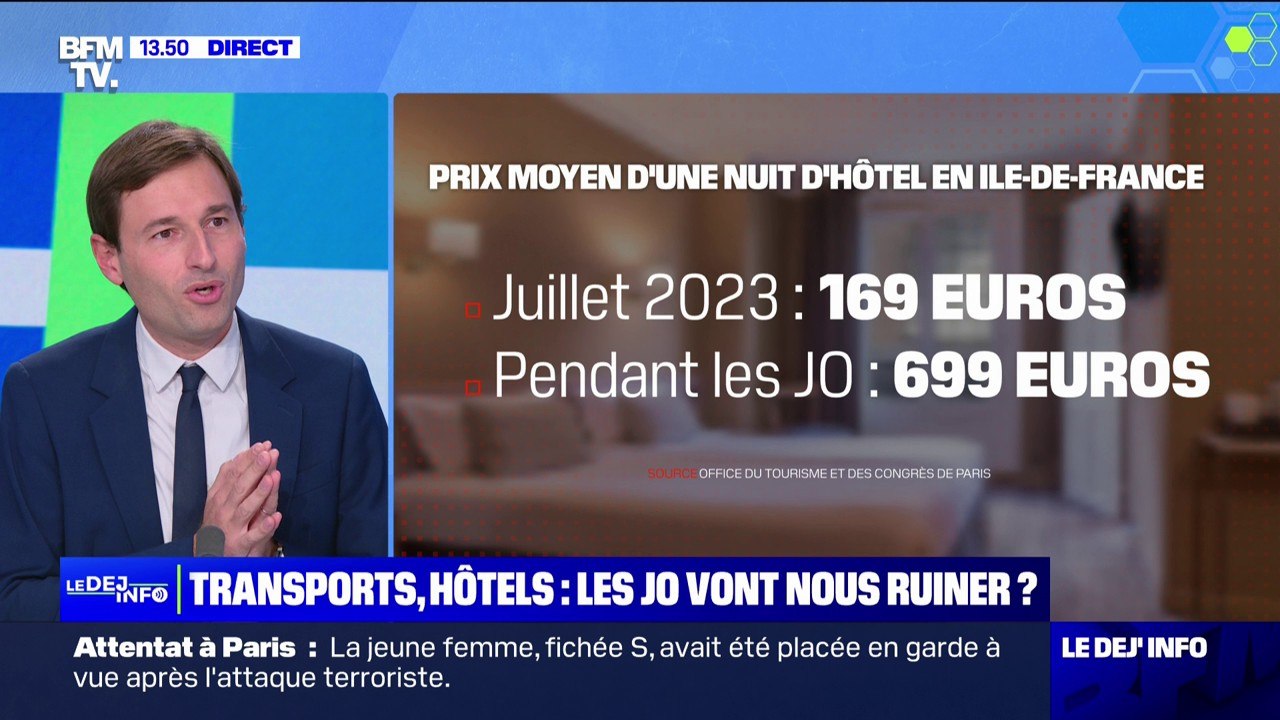Le prix moyen d'une nuit d'hôtel pendant les JO est de 699 euros en Île-de- France - Vidéo Dailymotion