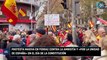 Protesta masiva en Ferraz contra la amnistía y «por la unidad de España» en el Día de la Constitución