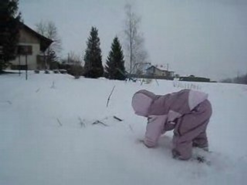 dur dur de marcher dans la neige !