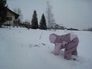 dur dur de marcher dans la neige !