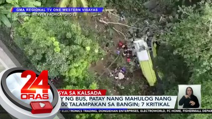 17 sakay ng bus, patay nang mahulog sa halos 100 talampakang bangin; 7 kritikal | 24 Oras