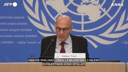 Gaza, Onu: "Situazione apocalittica, aumenta rischio di atrocita'"