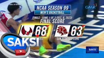 Mapua, wagi sa game one ng NCAA Finals kontra San Beda | Saksi