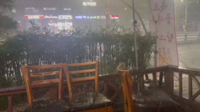 부산 일부 지역 돌풍 동반 우박 쏟아져... 피해 없어 / YTN
