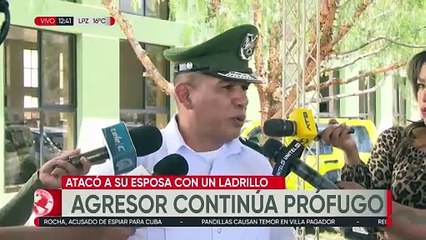 Policías buscan a sujeto que atacó a su esposa con un ladrillo