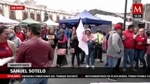 En CdMx, trabajadores del IPN protestan en la SEP por falta de pagos