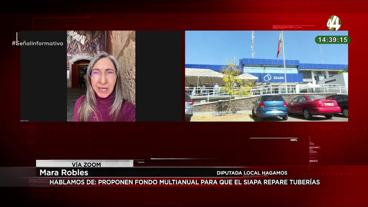 La diputada Mara Robles habla sobre la propuesta del fondo multianual para que Siapa repare tuberías