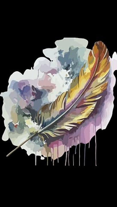 feather design colorful