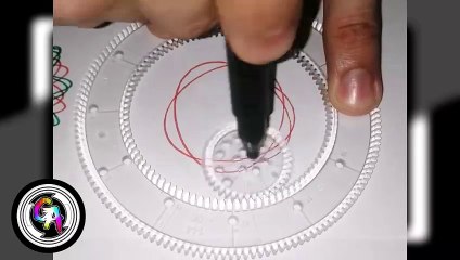 DIBUJANDO un interesante hipotrocoide con un espirógrafo. (VIDEO 48). DRAWING an interesting hypotrochoid with a spirograph. (VIDEO 48).