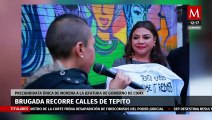 Clara Brugada recorre calles de Tepito acompañada de vecinos y activistas