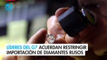 Líderes del G7 acuerdan restringir importación de diamantes rusos