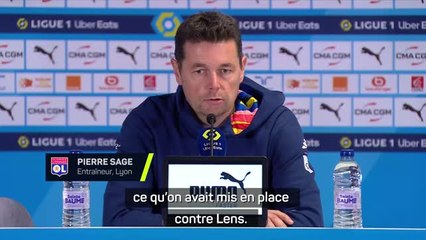 Lyon - Sage : "Notre jeu n'était pas à la hauteur de l'intensité marseillaise"