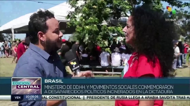 Brasil: Ministerio de DD. HH y movimientos sociales recuerdan a desaparecidos políticos