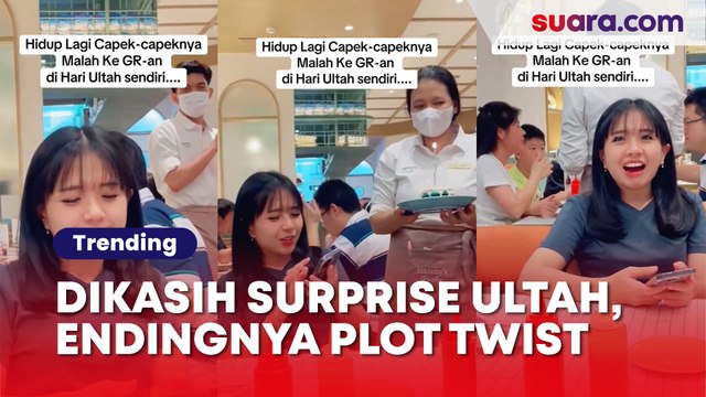 Salah Sasaran! Wanita Girang Dikasih Surprise Ulang Tahun dari Pegawai Restoran, Endingnya Plot Twist