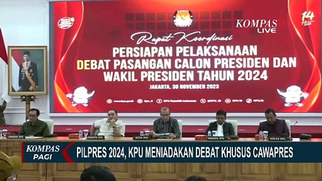 Pilpres 2024, KPU Tetapkan Debat Cawapres Didampingi oleh Capres