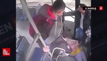 Kahramanmaraş'ta yolda fenalaşan kadın halk otobüsüyle hastaneye götürüldü