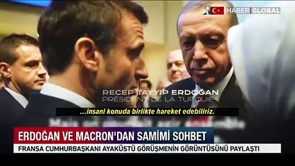 Cumhurbaşkanı Erdoğan ve Macron arasında samimi sohbet: ''Moralin yerinde mi?''