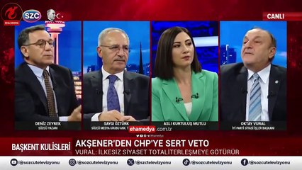 Deniz Zeyrek ve Oktay Vural arasında canlı yayında gerginlik: 'Kavga etmeyin benimle'