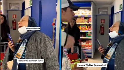 Osmanlı toprağı burası diyen kadına sinirlenen genç: Burası Türkiye Cumhuriyeti!