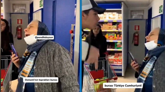 Osmanlı toprağı burası diyen kadına sinirlenen genç: Burası Türkiye Cumhuriyeti!