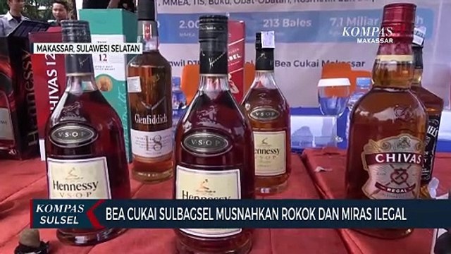 Bea Cukai Sulbagsel Musnahkan Rokok Dan Miras Ilegal