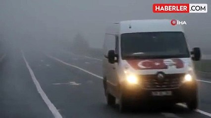 Kırklareli'nde yoğun sis: Görüş mesafesi 30 metreye kadar düştü