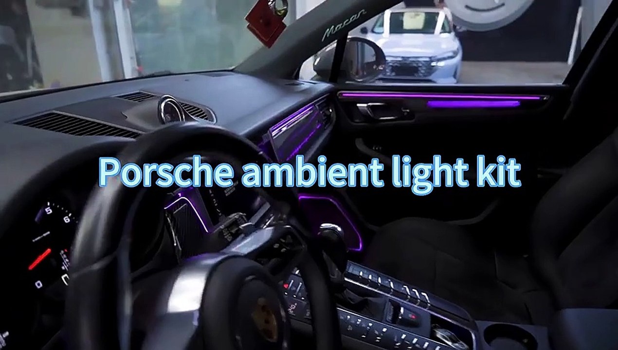 Car Lighting System 64 Colors Interior Atmosphere Light Ambient Light For Porsche Macan 2021-2023