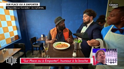 "Sur Place ou à Emporter", humour à la broche