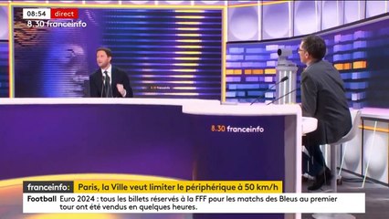 L’Etat « ne validera pas » fin 2024 la limitation à 50 km/h sur le périphérique parisien voulue par la mairie de Paris après les Jeux olympiques, annonce le ministre des Transports, Clément Beaune - Regardez