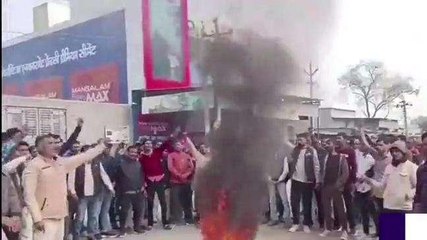 झालावाड़: गोगामेडी हत्याकांड का विरोध, बाजार बंद रखकर निकाली आक्रोश रैली