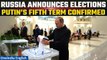 Russia Announces Date for Presidential Elections in 2024,Clears Way for Putin's Possible Re-Election