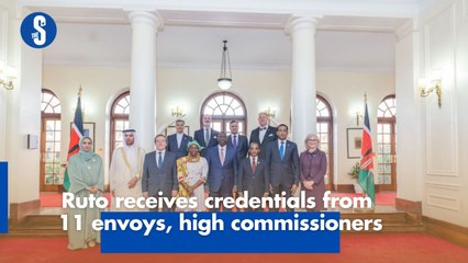 Ruto receives credentials from 11 envoys, high commissioners