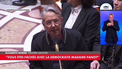 «Vous êtes fâchés avec la démocratie», lance Elisabeth Borne à Mathilde Panot