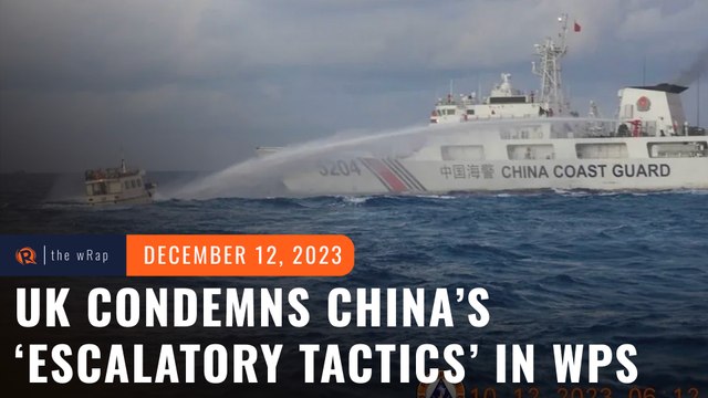 UK condemns China over incidents in the South China Sea against the Philippines