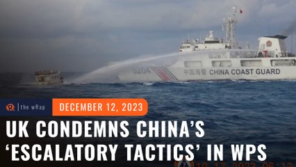 UK condemns China over incidents in the South China Sea against the Philippines