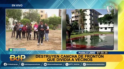 Pueblo Libre: destruyen cancha de frontón que dividía a vecinos