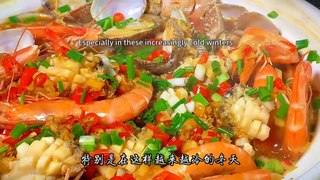 Chinese cuisine has the same recipe, making seafood in a clay pot. There are meat and vegetables