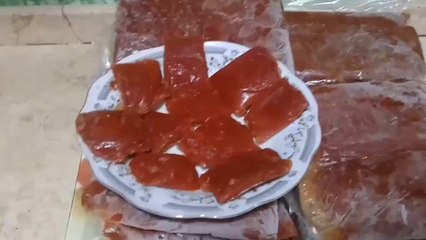 تخزين صلصة الطماطم بأسهل طريقة وطعم رائع وفريش وكمان عمل مكعبات صغيرة مركزة