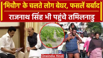 Cyclone Michaung:Tamil Nadu में लोग बेघर, CM स्टालिन से मिले राजनाथ सिंह | वनइंडिया हिंदी #SHORT