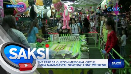 Amusement park sa Quezon Memorial Circle, patok sa mga namamasyal ngayong long weekend | Saksi