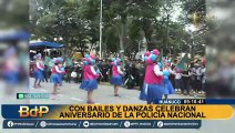 Huánuco: al ritmo de bailes modernos y danzas PNP celebra aniversario
