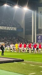 Oliver Sonne en partido de Dinamarca.